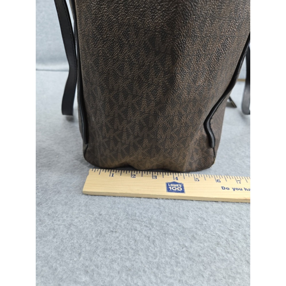 Michael Kors XL Whitney Brown Signature Tote Bag MK Logo Designer Handbag - Picture 13 of 15